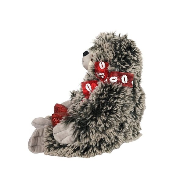 The Petting Zoo Sloth Plush Stuffed Animal Heart Gray Black - Picture 4 of 7